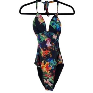 Old Navy One Piece Tropical Floral Bathing Suit